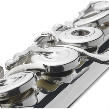 Trevor James Virtuoso Fuvola - Ezüst test, nyitott, Csider Acoustic