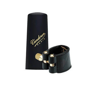 Vandoren LC27P Altszaxofon szorító (bőr) - műanyag kupakkal