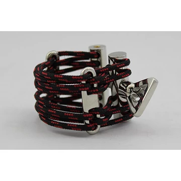 Sax Clinic Sonus Divinus B-klarinét szorító - M-es méret, White Bronze Plated, Piros