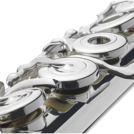 Trevor James Virtuoso Fuvola - Ezüst test, nyitott, Csider Acoustic