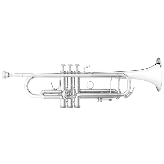 B&S 3137-S Challenger I B-trombita - Ezüstözött
