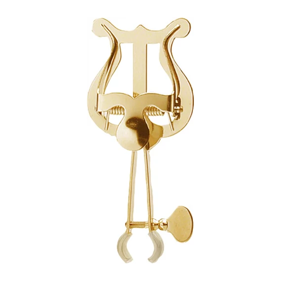 A&S Trombita menetkottatartó -  befúvócsőre szerelhető, kis lírás, lakkozott