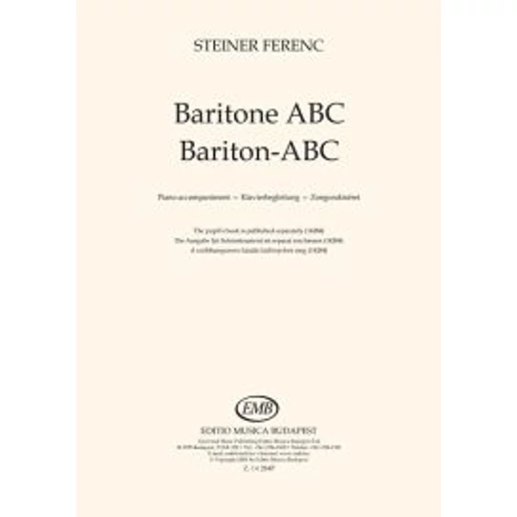 Steiner Ferenc: Bariton ABC - Zongorakíséret