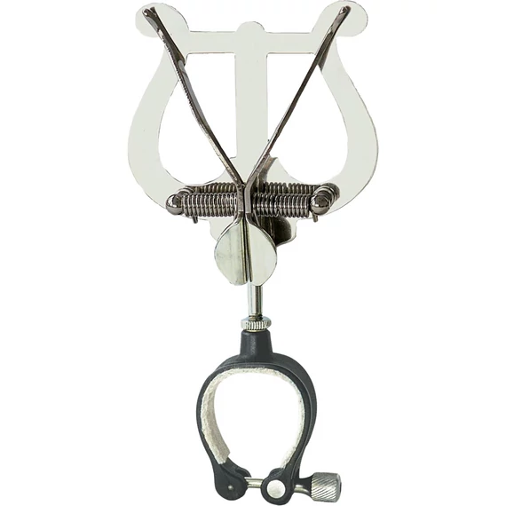 A&S Klarinét és Oboa menetkottatartó - tölcsérre szerelhető, közepes lírás, nikkelezett